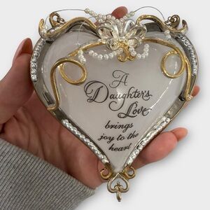 The Bradford Editions A Daughter's Love Heirloom Glass Ornament Vintage Keepsake